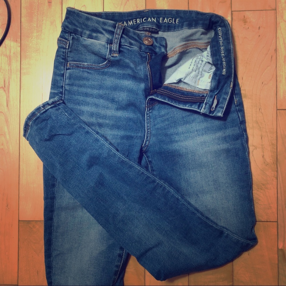 AE curvy high rise jegging